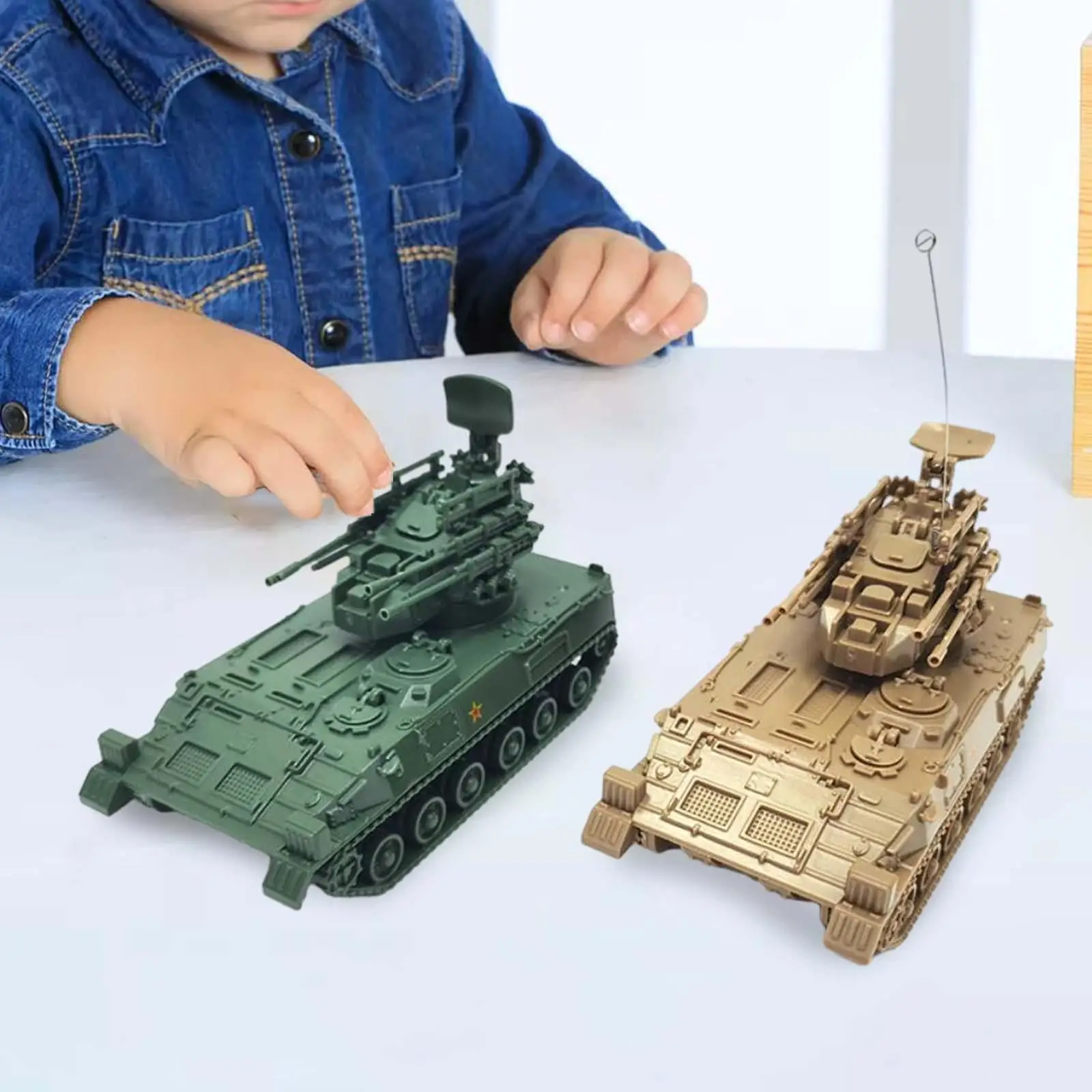 2 szt. 1:72 w skali 4D Model czołgu do samodzielnego montażu, zestaw, Tank, zabawki do dekoracji na przyjęcie, upominki na stół