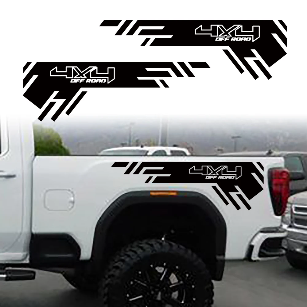 

2pcs 4X4 Off-Road Side Body Stickers - PVC Vinyl Decals for Exterior Accessories Decoration