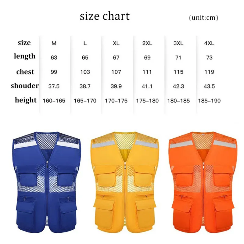 Tool Vest with Breathable Mesh Tool Pockets and Reflective Stripes Heavy Duty Work Vest for Carpenter and Construction Worker