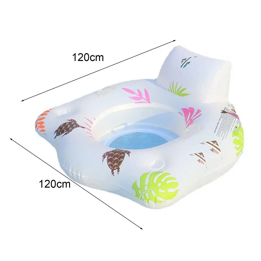 

Swim Chair Luxurious Pool Air Mattress with Head U-shaped Swimming Chair with Colour Changing Light Double Armrest Cup Holder