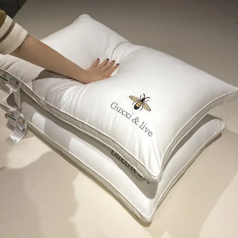 Five-Star Hotel Anti-Feather Down Dedicated Pillow for Bedroom Pillow Core Protection Cervical Vertebrae Pillows