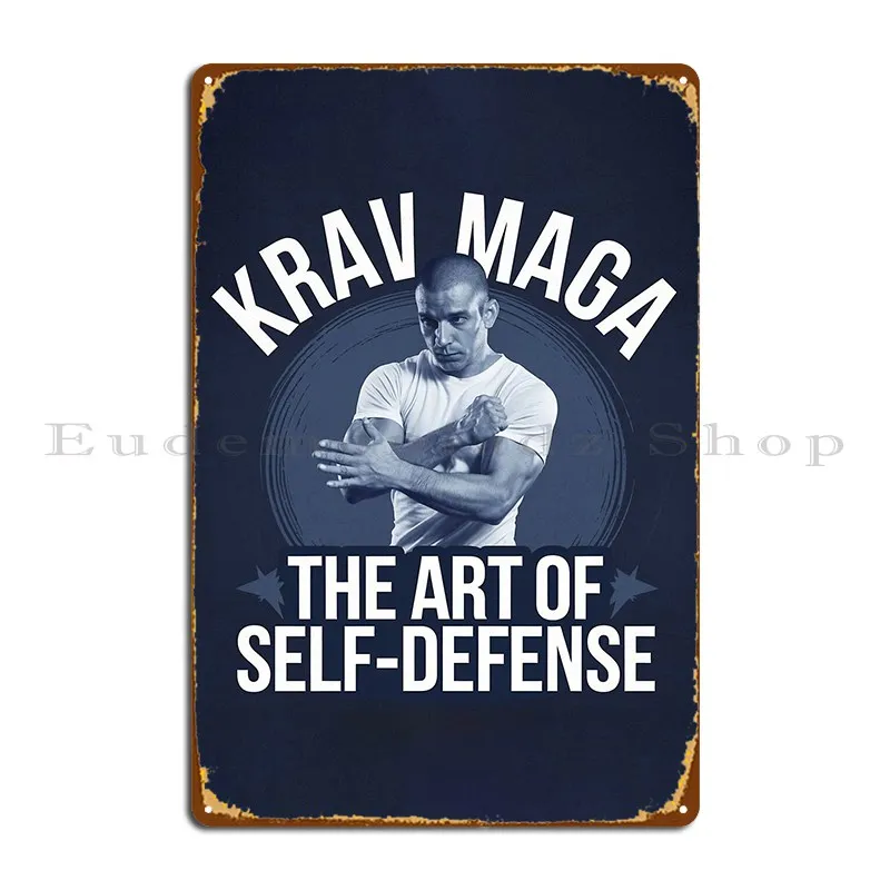 Krav Maga Self Defense Essentials Shirt Metal Plaque Poster Customized Pub Wall Plaque Wall Decor Cinema Tin Sign Poster