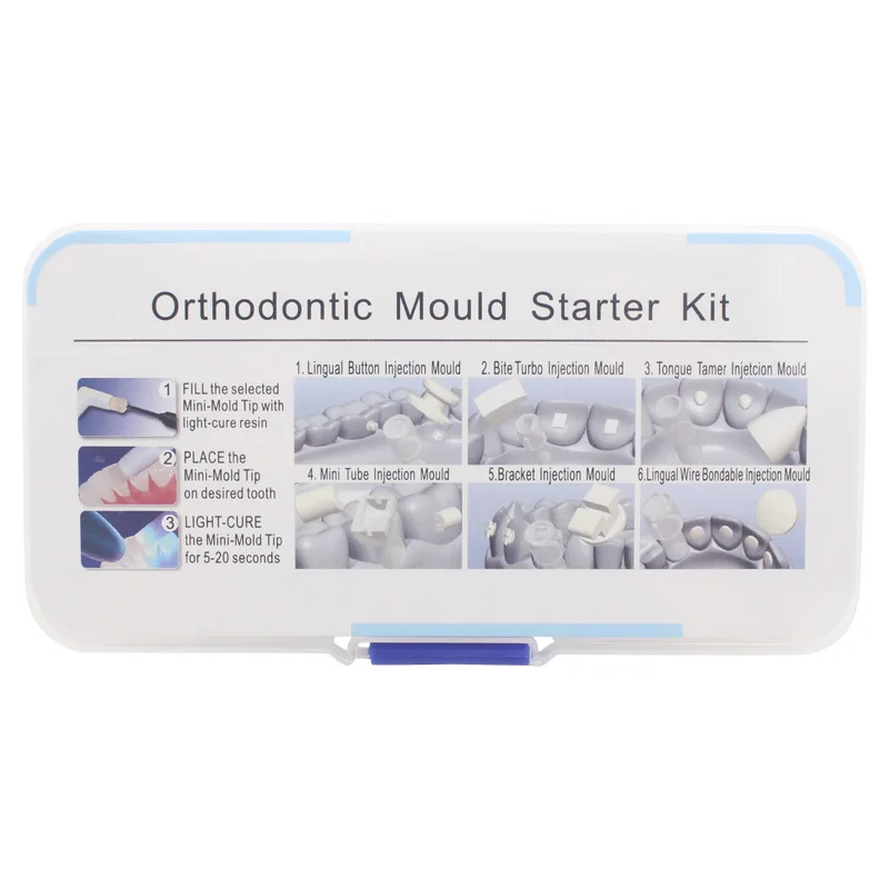 PIORPOY 1Box Dental Mould Starter Kit MINI Orthodontic Accessories Injection Mould Bracket Lingual Button Tongue Tamer Dentistry