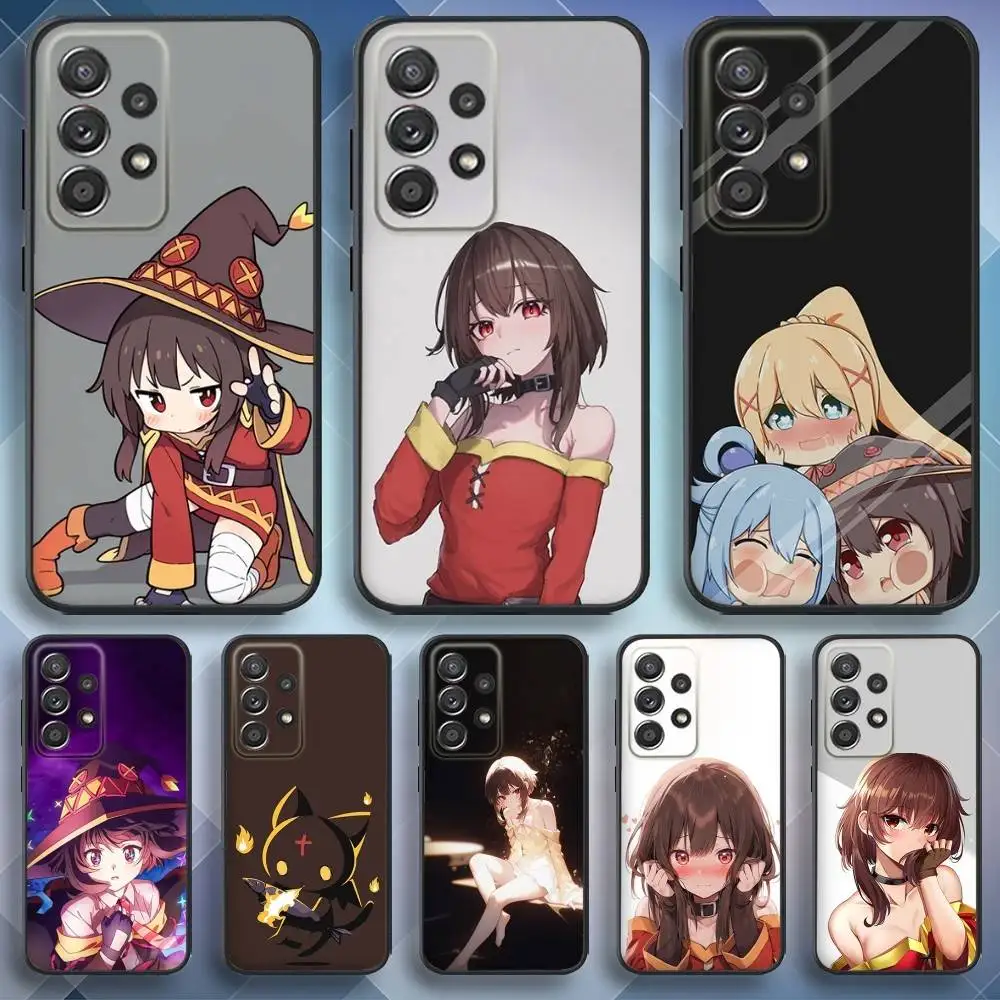 

Megumin Anime K-KonoSubaS Phone Case For Samsung S25,S24,S21,S22,S23,S30,Ultra,S20,Plus,Fe,Lite,Note,10,9,5G Black Cover