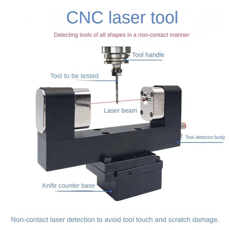 TEBAK CNC system laser setter tool length setter ear compensation Non-touch setting probe for machining centers