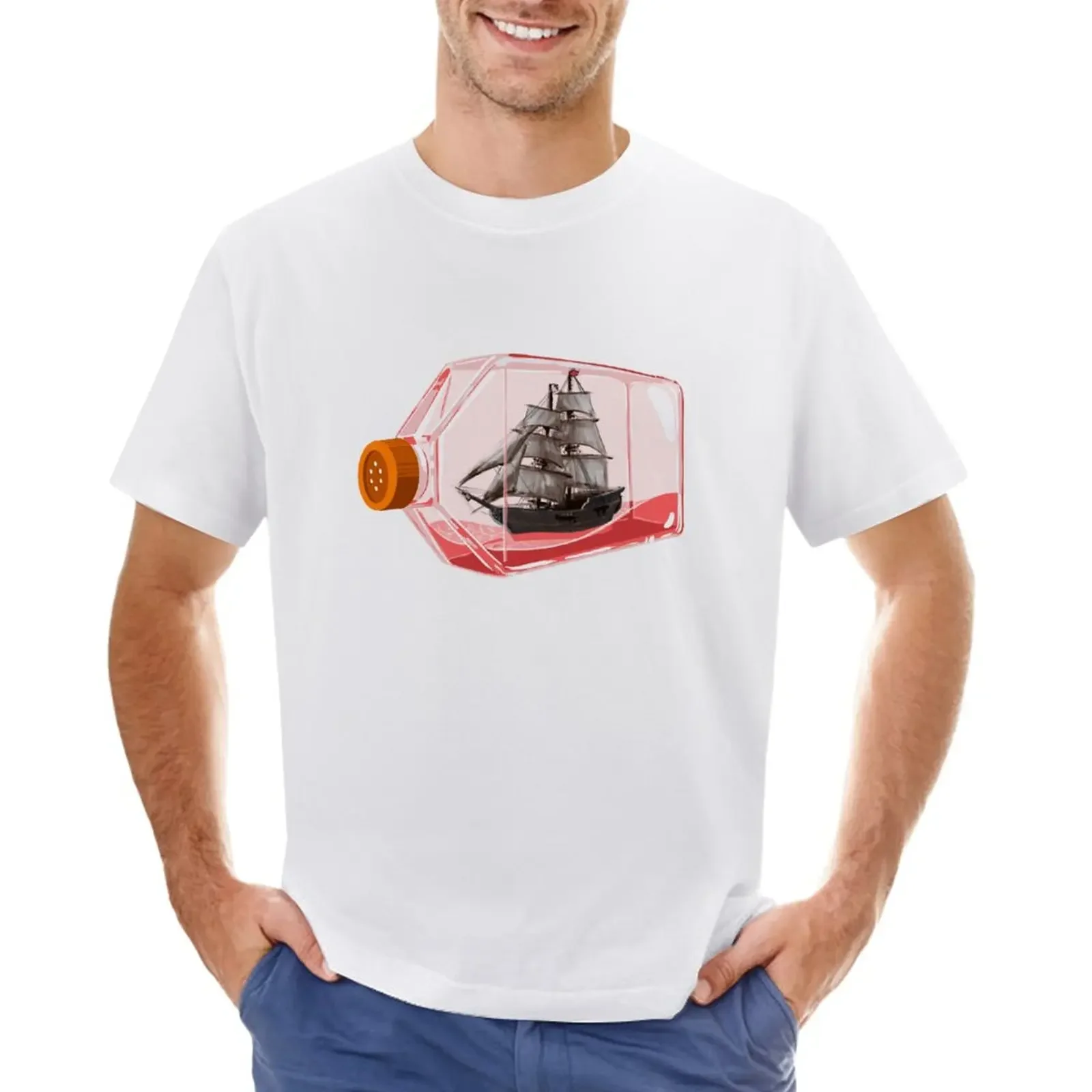 

Ship in a Cell Culture Flask T-Shirt tops plus size tops oversizeds sweat shirts, men