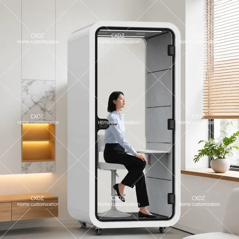 Soundproof Mobile Phone Booth Silent Room for Live Streaming Piano Practice Psychological Consultation Business Negotiation