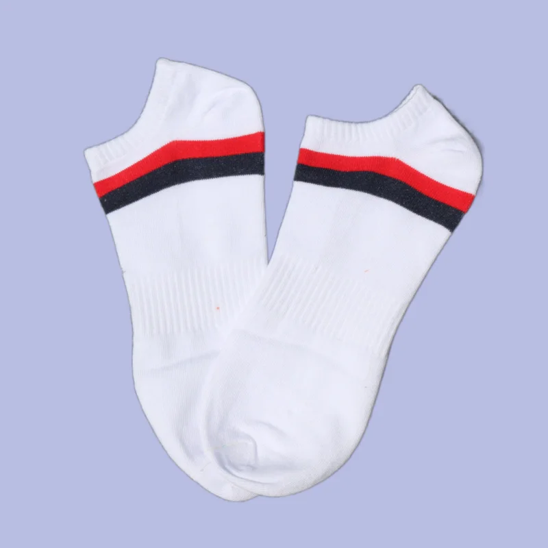 

4/8 Pairs 2024 Men's Breathable Comfort Socks Boat Socks Cotton Socks Large Size Fat Foot Socks Solid Color Combed Cotton Socks