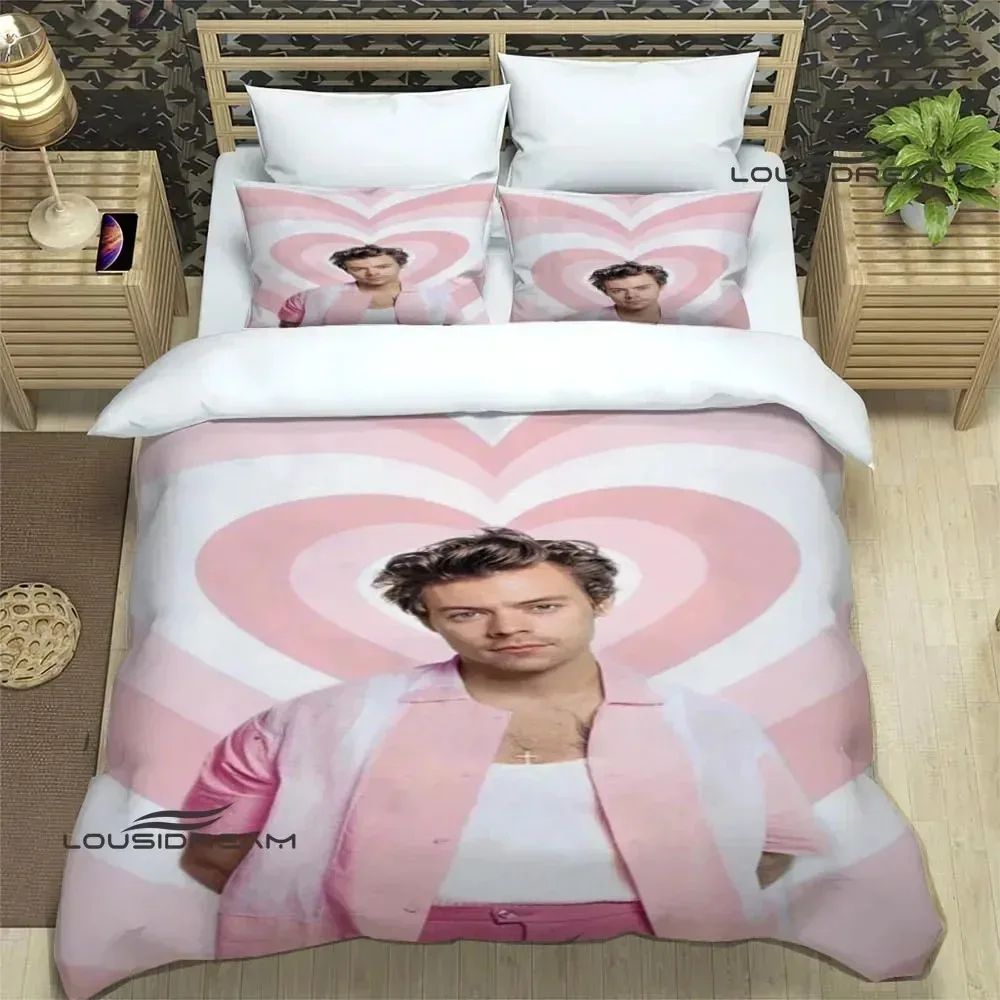 Singer H-Harry-Styles Bedding Sets exquisite bed supplies set duvet cover bed comforter set bedding set luxury birthday gift