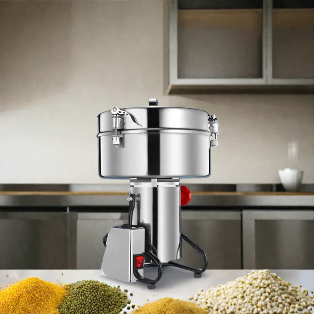 MJ 4500G Mini Commercial Flour mill Machine Cocoa Soybean Coffee Pepper Sesame Turmeric Spices Home  Grinding Machine