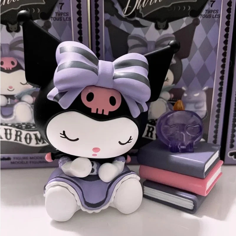 Sanrio Kuromi Lucky Divination Series Mystery Box Kawaii Figures Blind Box Desktop Ornament Kids Birthday Gift Collection Toy