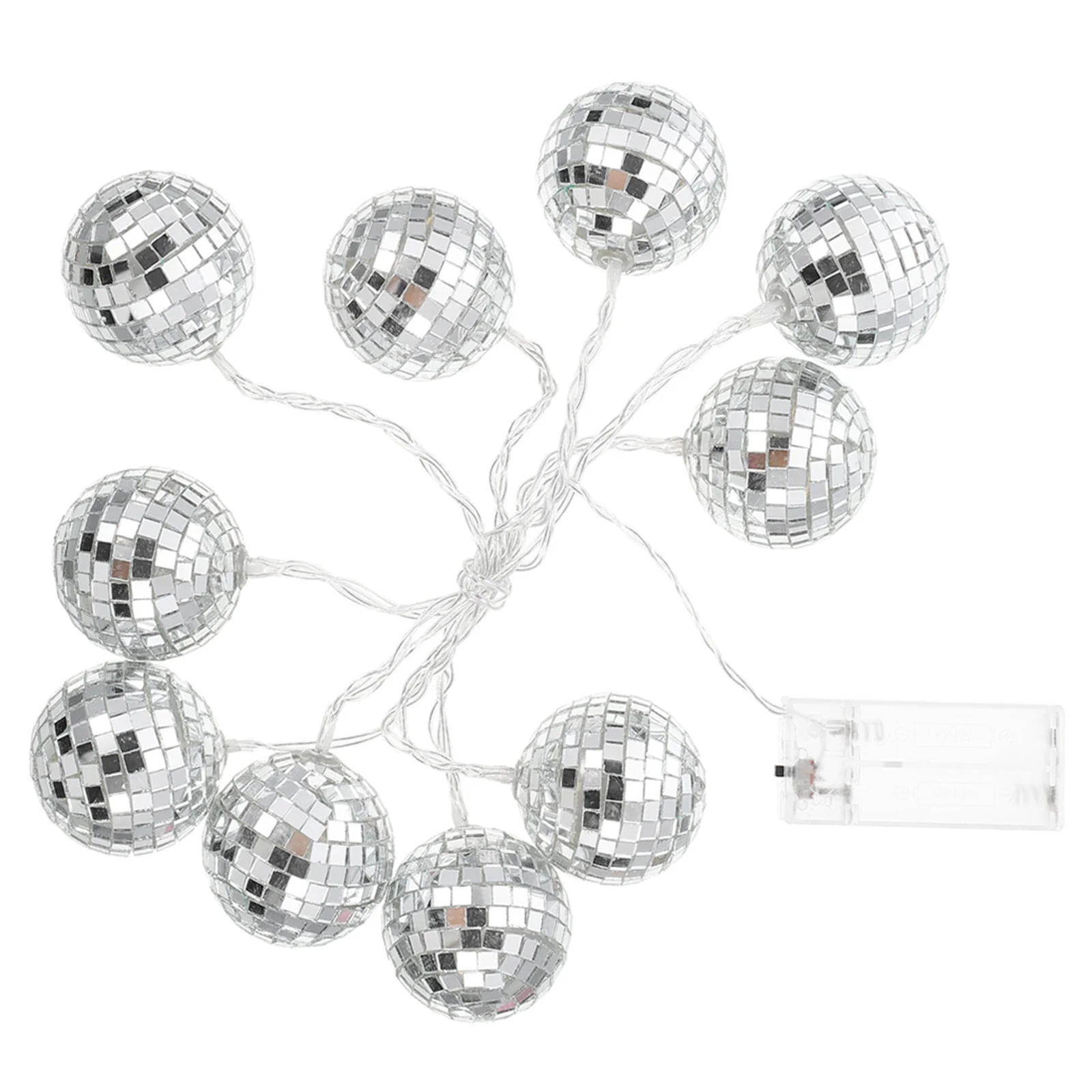 1 مجموعة مرآة ديسكو الكرة LED سلسلة ضوء الزجاج الزخرفية شنقا ضوء للخارجية داخلي حزب مهرجان الديكور #1