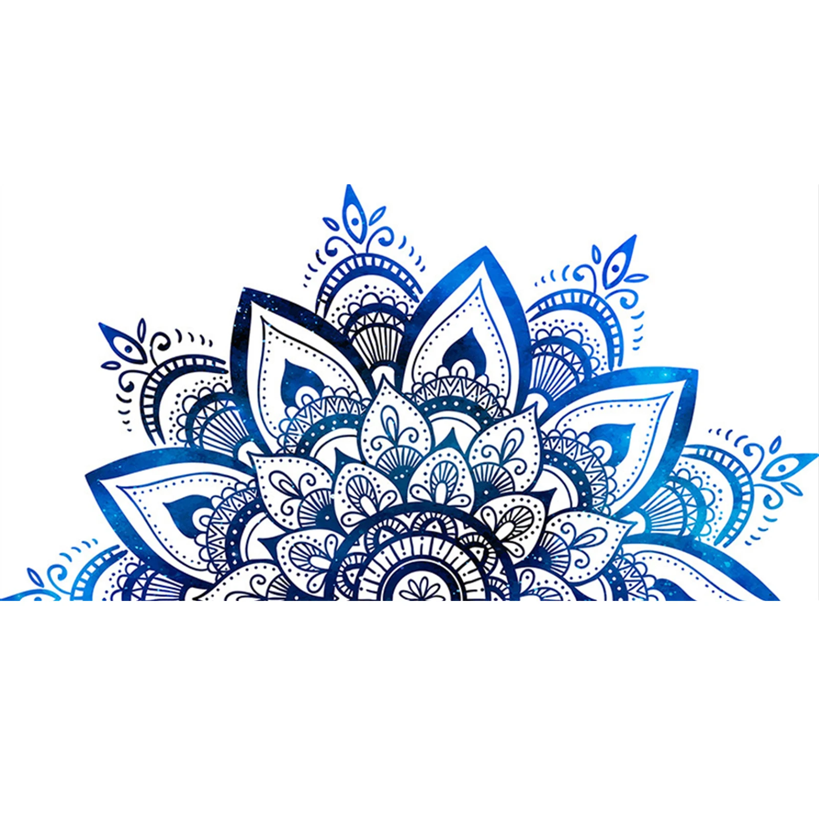 Mandala Lotus PVC Naklejka ścienna Eid Mubarak Lotus Flower Datura Zen Naklejki dekoracyjne Naklejka 30x90cm Dekoracja ścienna do domu — zdjęcie 5