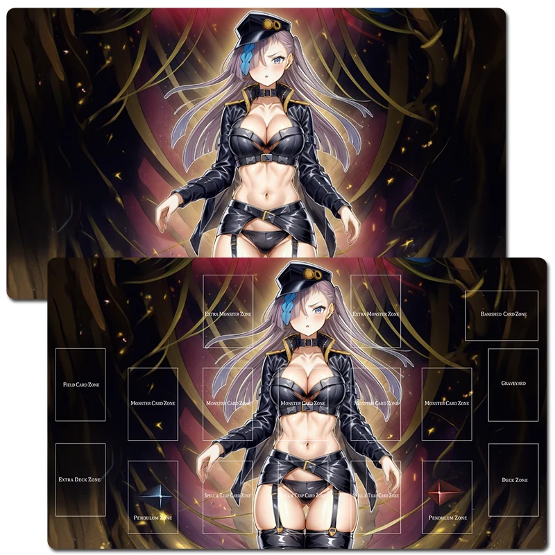 

YuGiOh Witchcrafter Haine TCG CCG Playmat Торговый коврик для карточных игр Настольный игровой игровой коврик Коврик для мыши 60x35 см Бесплатная сумка