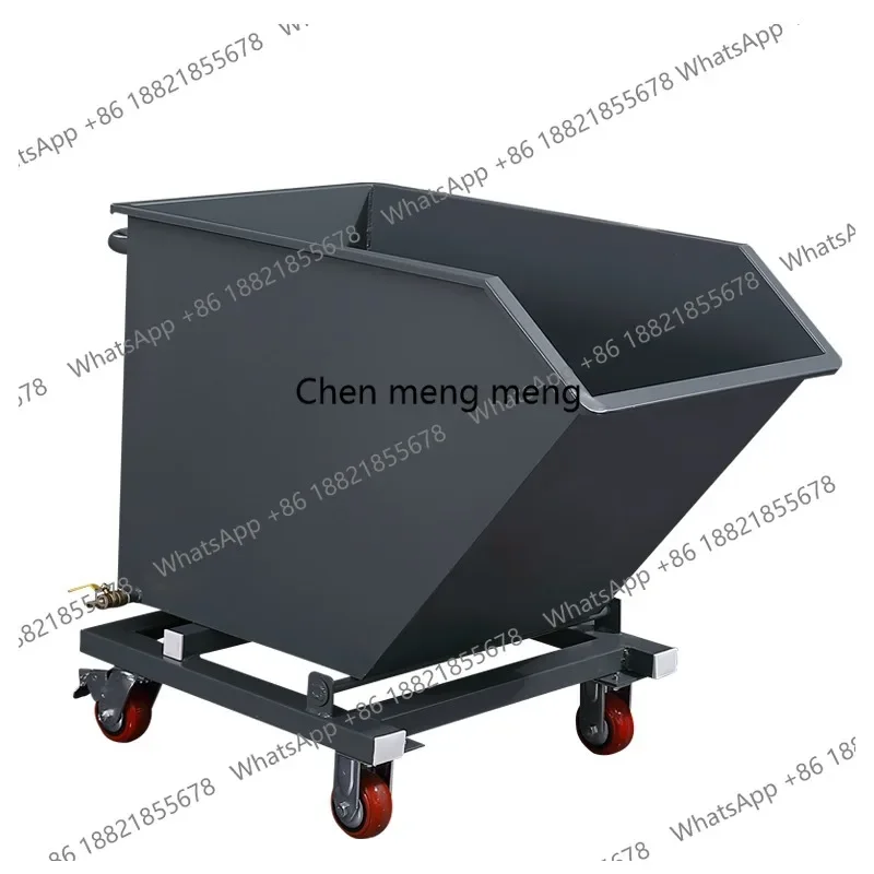 A55 Self Dumping Hopper Forklift Attachment 2-5 Cubic Yard Stackable Tipping Bin For Scrap Waste Recycling Industrial Use