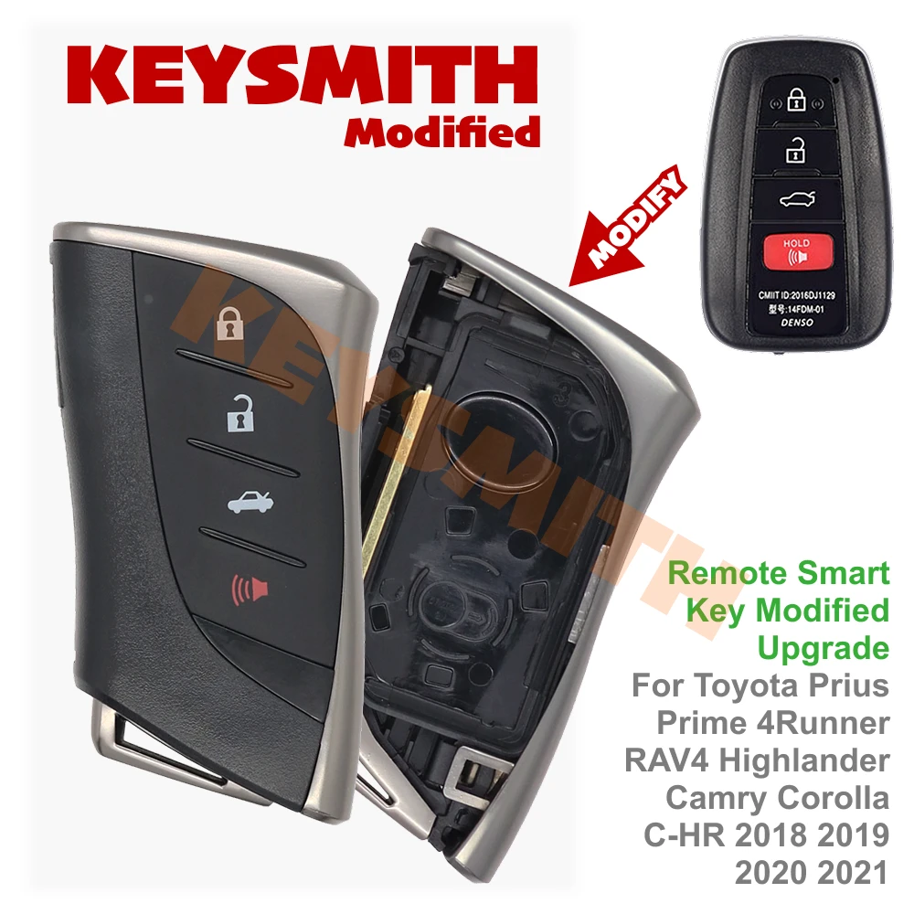KEYSMITH Fernbedienungs-Smart-Key-Upgrade für Toyota Prius Prime 4Runner RAV4 Highlander Camry Corolla C-HR 2018-2021 – Detail 1
