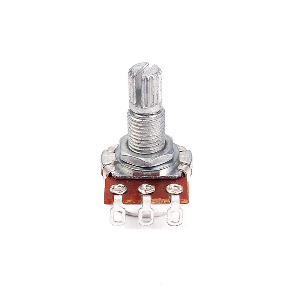 Long Knurled Split Shaft A10k Mini Guitar Potentiometer Volume Tone Control Audio Pot Replacement Electric Guitar Amplifier