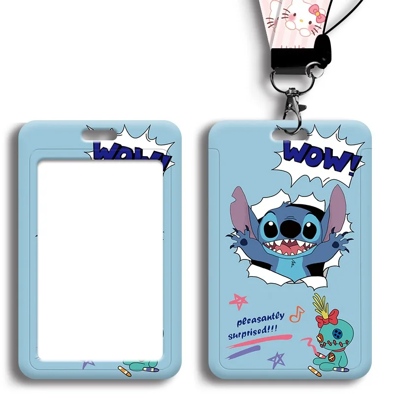 

Disney Multifunctional ID Card Holder Cartoon Style with Lanyard for Students Employees School Work Metro Bus Travel