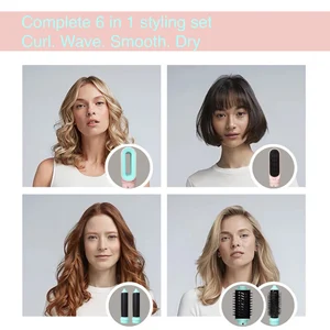 6 in 1 multi modeler New Design Hair Dryer 6 in 1 Hair Modeler with Warm Air Brush Barrel Multistyler Style Tool Main Main Sales hair dryer - №7