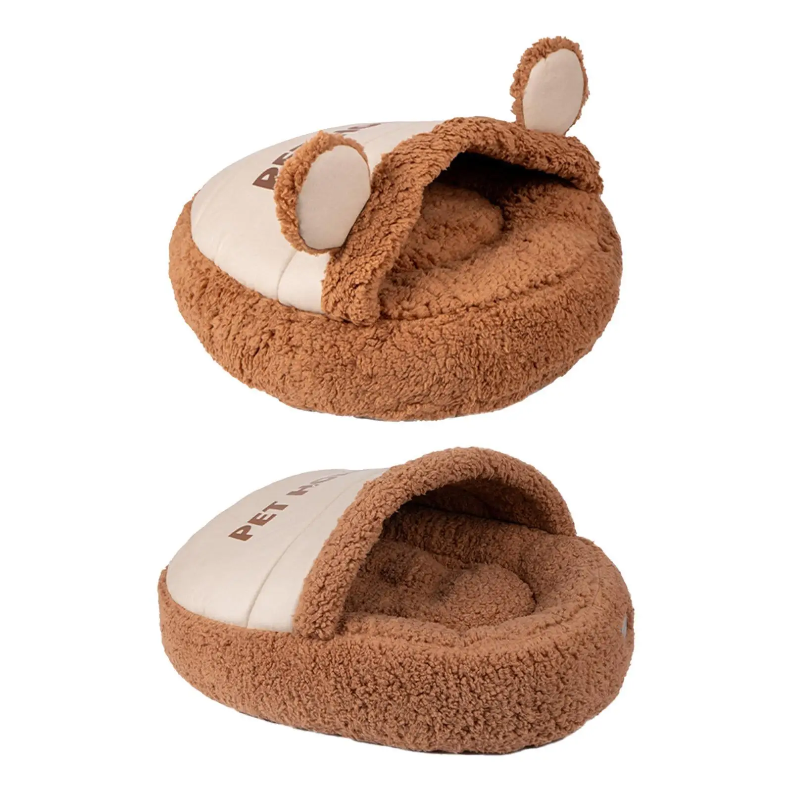 

Slipper Cat Bed Cave with Hooded,Comfortable,Plush,Soft,Kitten Bed, Calming,Covered Pet Bed for Small Dogs, Puppy,Indoor Cats