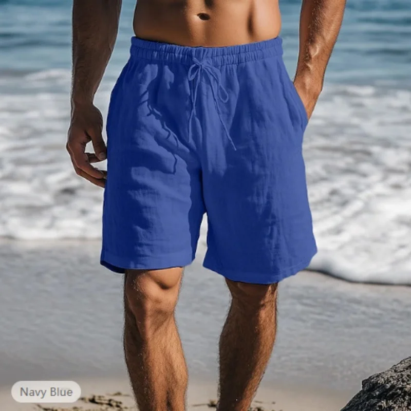 2026 New Men's Cotton Linen Pants Male Autumn New Breathable Solid Color Linen Trousers Fitness Streetwear Back With Pocket