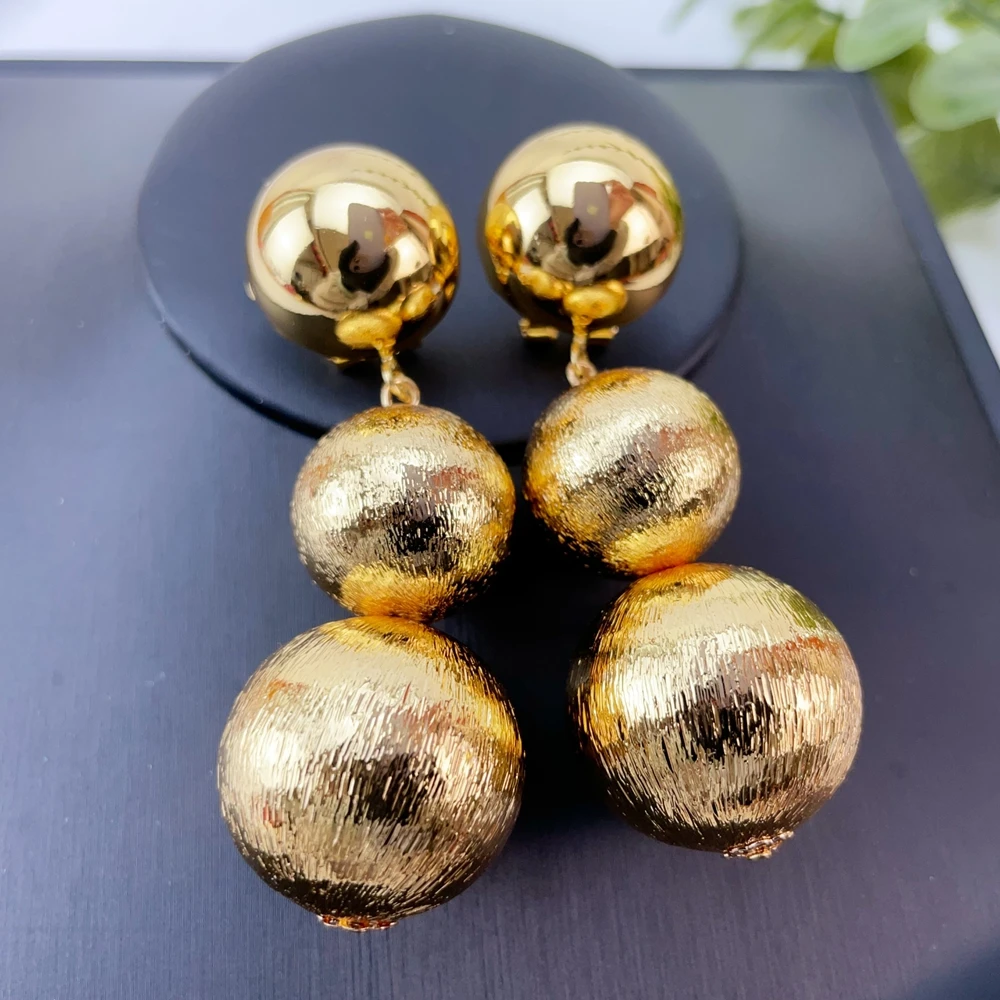 

American African Nigeria Fashion Big Drop Earrings Exquisite Copper Large Style For Woman Daily Jewelry Gifts FHK28691