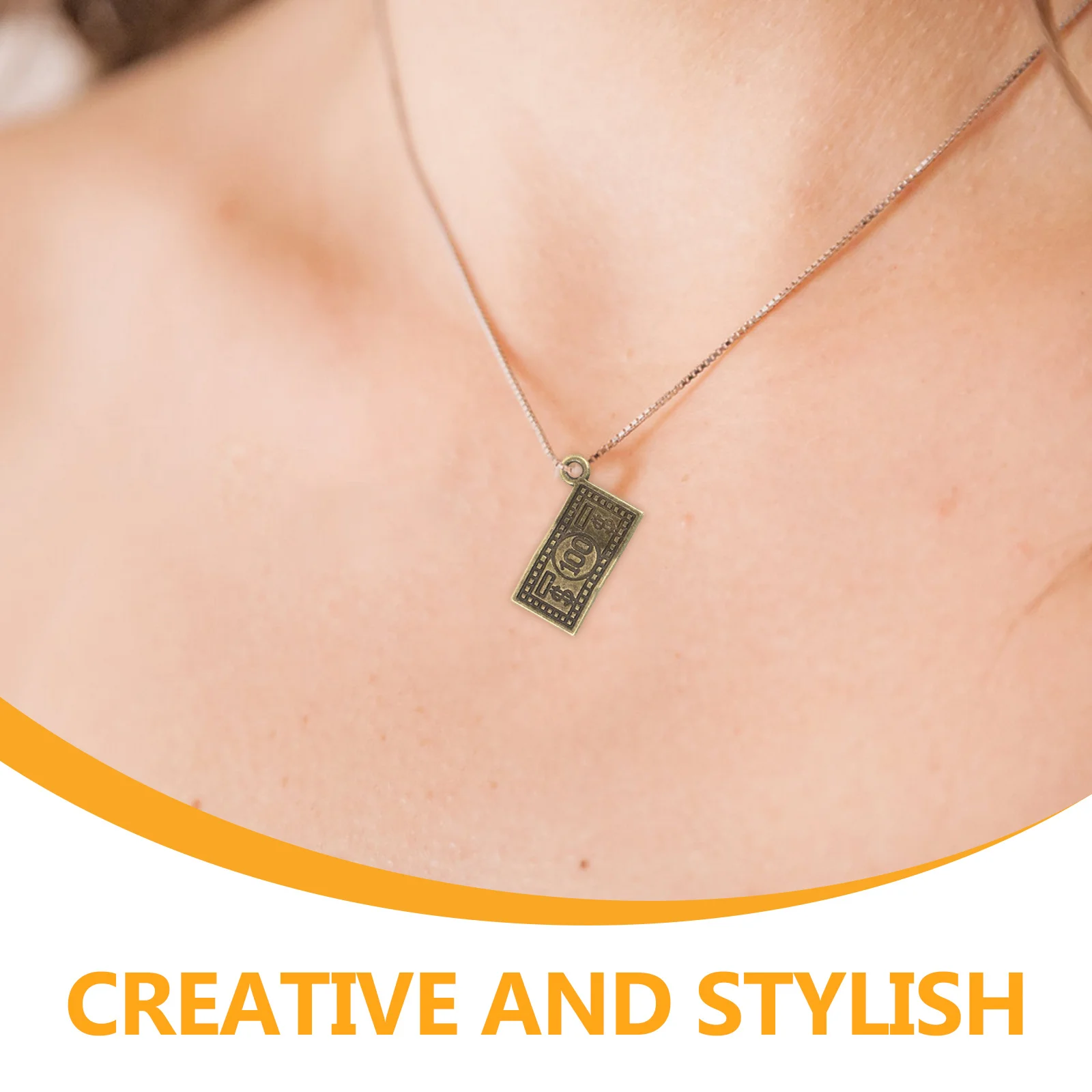 

100Pcs Alloy Jewelry Charms Vintage Hanging Pendant DIY Keychain Decoration Money Charm for Craft