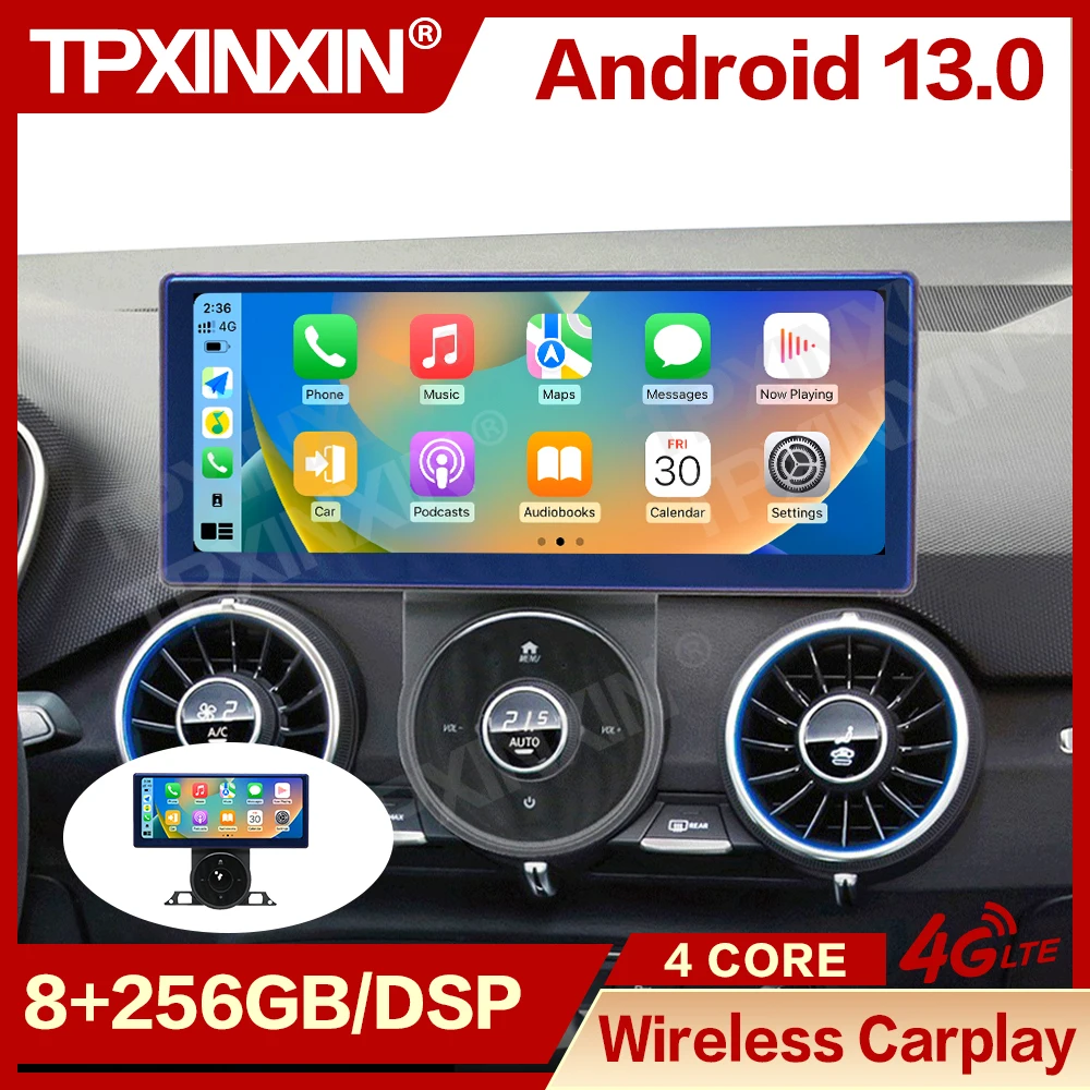 

10,25-дюймовый мультимедийный стереопривод Qualcomm Android 13 для Audi TT RS 2015 ~ 2022 GPS-навигация Радио Аудио AI Голосовой IPS голосовой блок