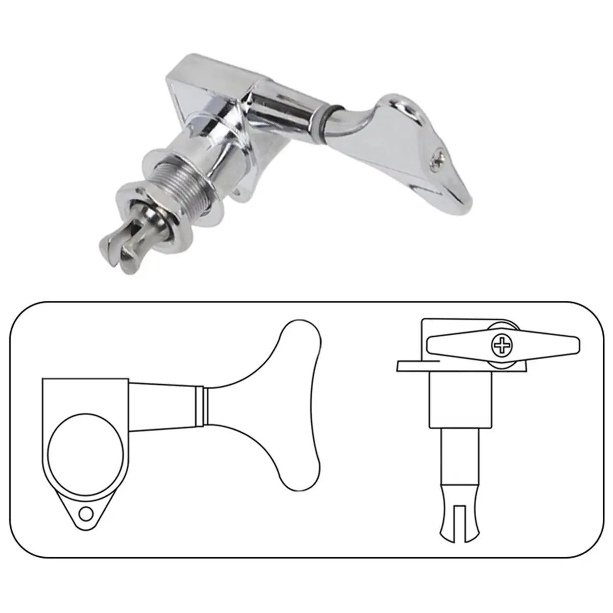 PROMOTION~ 2pcs 1L1R Machine Heads Tuners Guitar Tuning Pegs Keys for Electric Keyboard Tuners, String Adjustment Tuners B