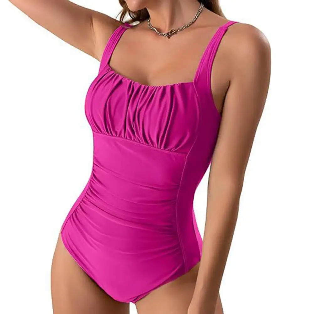 Bikinis de Mujer de una pieza con almohadilla en el pecho sin sujetador de acero traje de baño de Color sólido senvelaльники жletiе