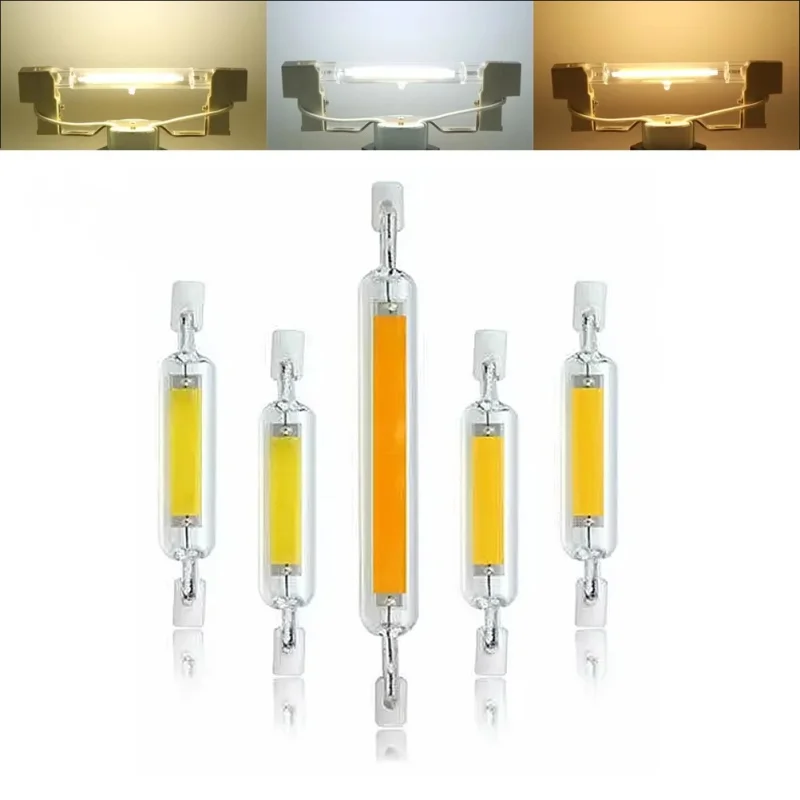 LED Light R7S 78mm 118mm High Powerful Spotlight AC 110V 220V Glass Tube COB Bulb Replace Halogen Lamp