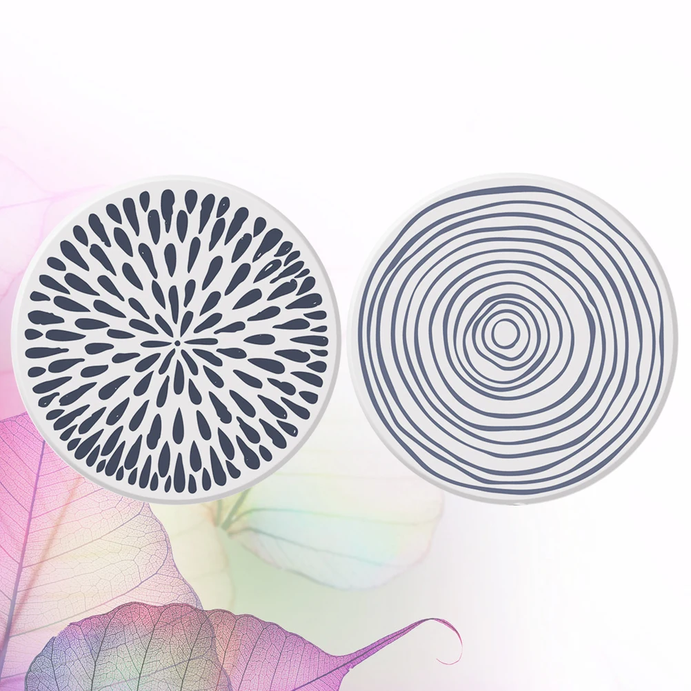 

2pcs Japanese Style Cup Mats Diatomite Nonslip Round Absorbent Coasters Decorative Placemats Home Restaurant Cafe Dining Room