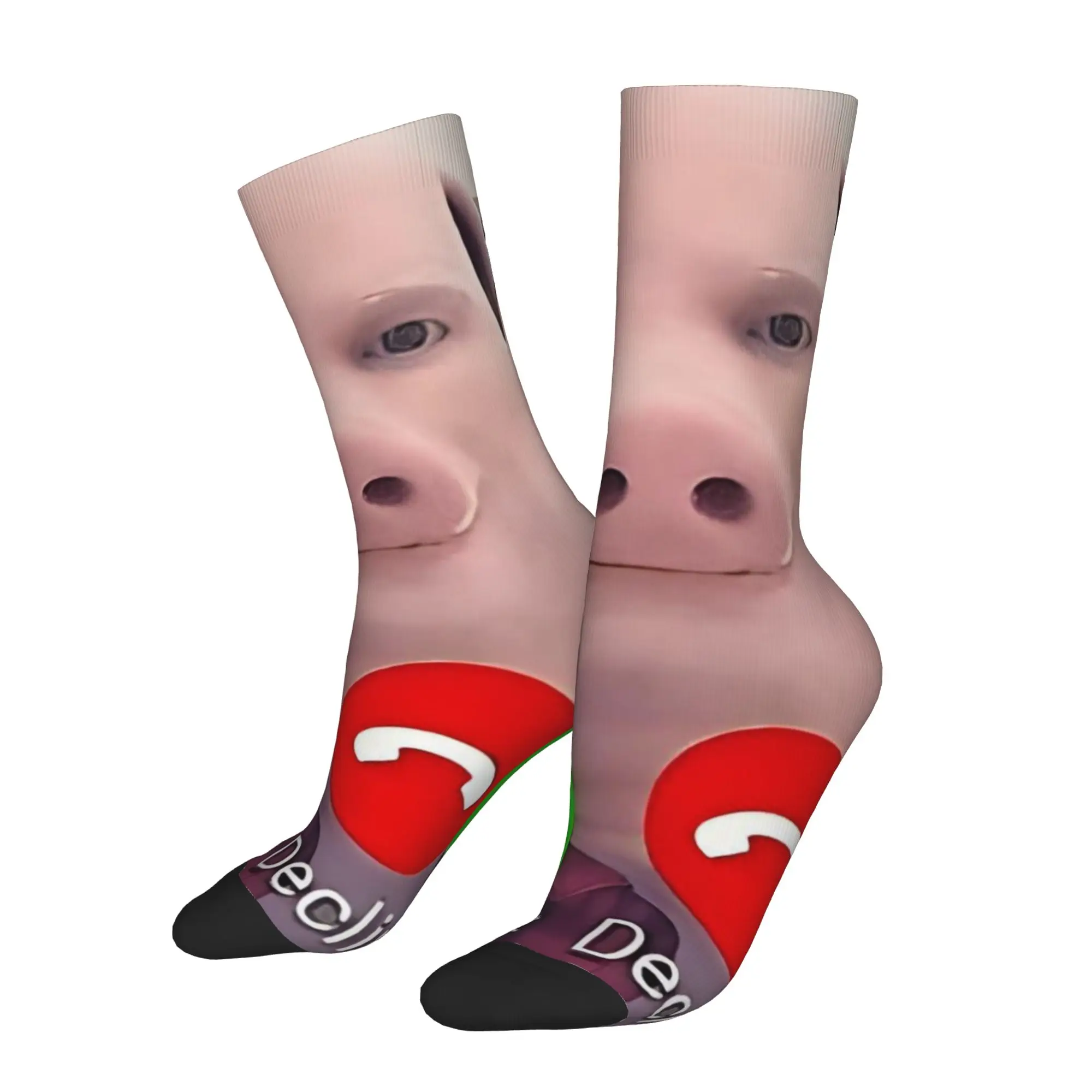 

Funny Sock John Pork John Pork Is Calling 1 Vintage Seamless Pattern Printed Men Crew Socks Casual Men's Socks