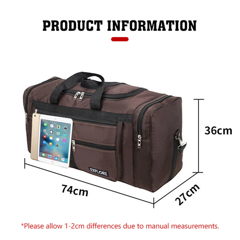 Large-Capacity Oxford Cloth Hand-Held Travel Bag Men\'s Women\'s Luggage Bag Foldable Student Bag Long-Distance Storage Bag XA776D