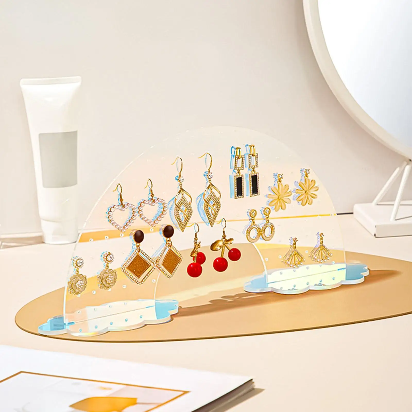 Acrylic Earrings Organizer Earring Display Rack for Selling Stall Dresser