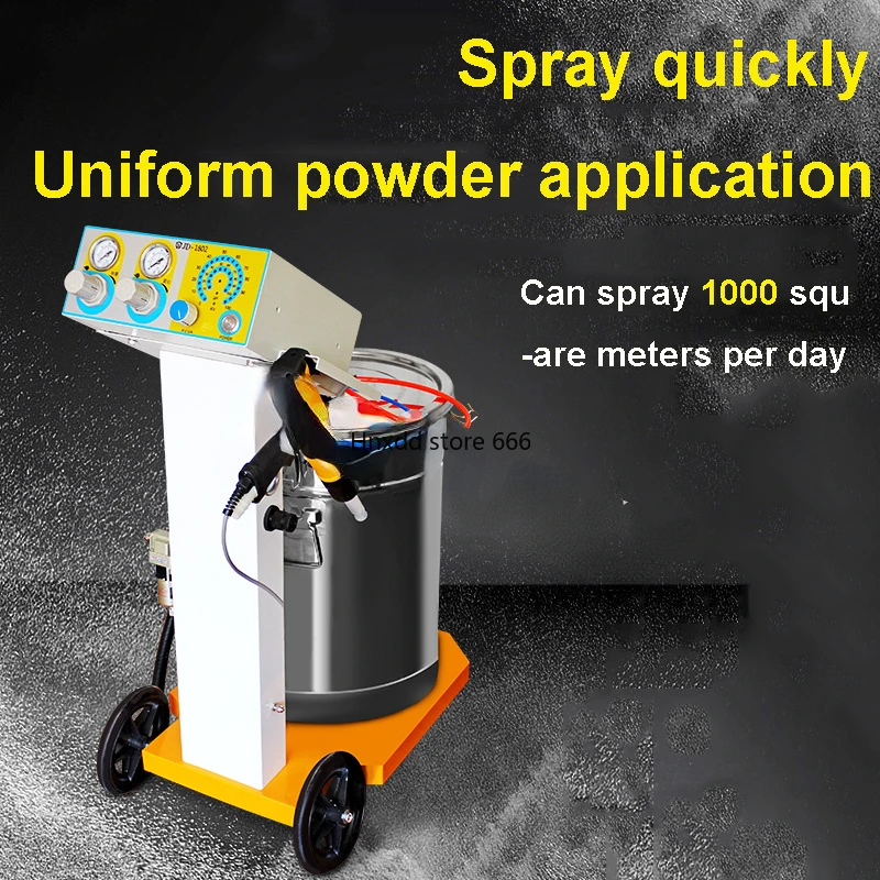 40W High Pressure Electrostatic Powder Coating Spray Molding Machine For Spraying Industrial Hardware Auto Parts Sport