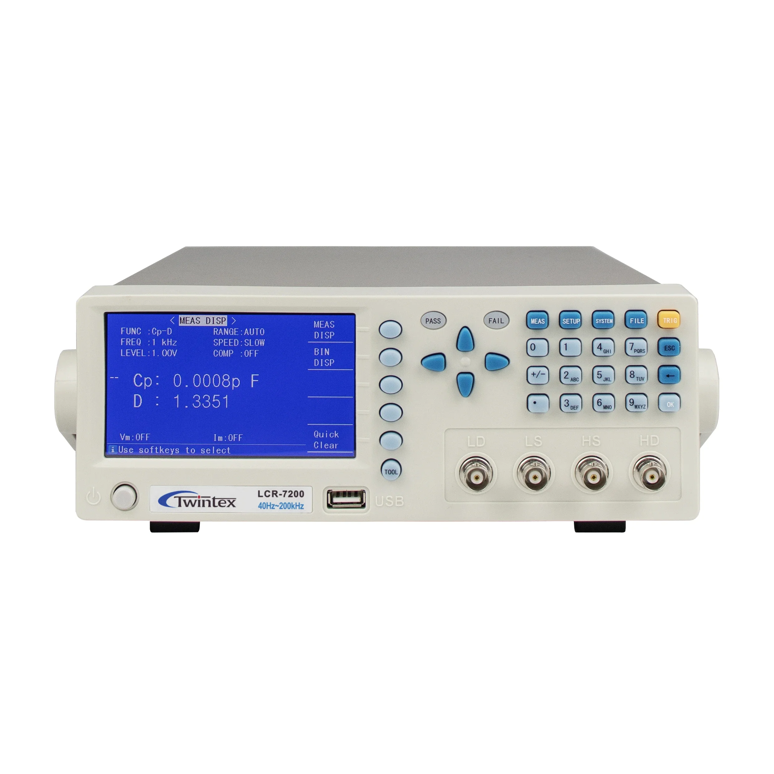 Digital Test Power Factor Impedance Inductance Capacitance Smart RLC ESR High Precision Bench LCR Meter