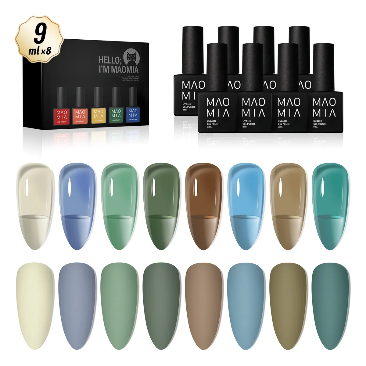 Summer Vitality Serise Gel Nail Polish Kit Charm Korea Semi Permanent Gel Varnish Nails Art Soak Off Uv Led Nails DIY Accesorios