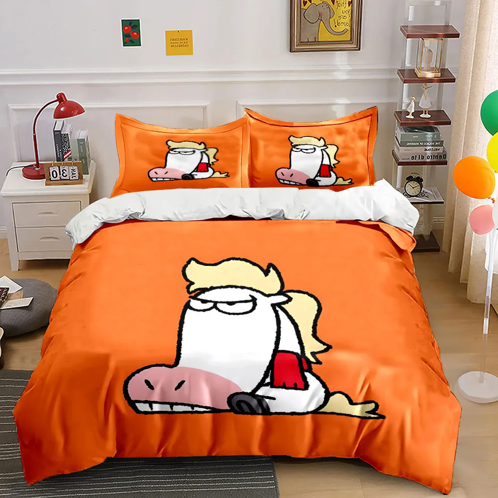 

Proud horse sitting postura Printed Duvet Cover Set 1 Duvet Cover+2 Pillowcase Multi Size Bedroom Bedding Decor Luxury gifts
