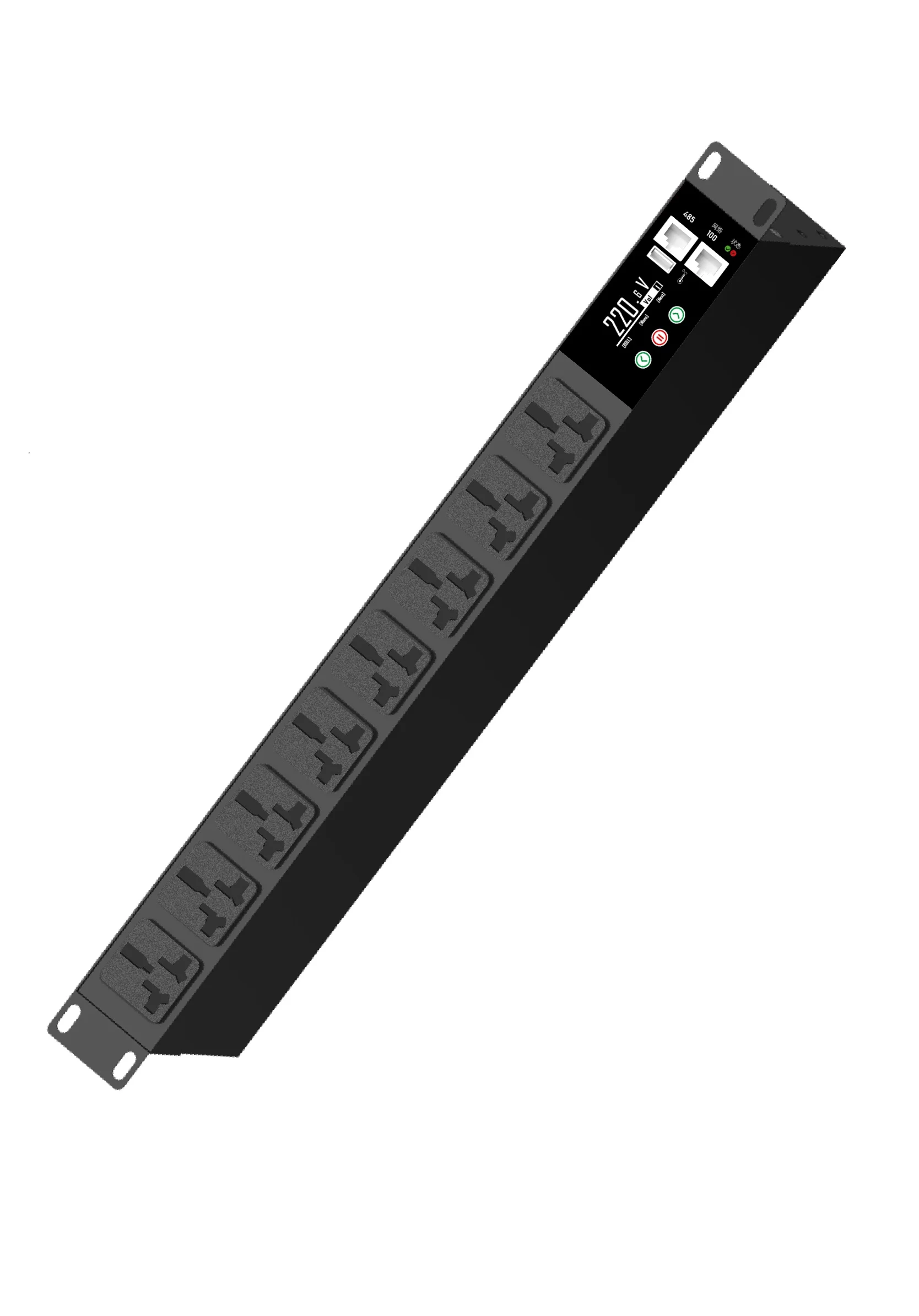 عالية الطاقة الذكية PDU 10A 16A العالمي 8-Socket MQTT Telnet SNMP MODBUS لمراكز البيانات PDU C19 C13 متر PDU #4