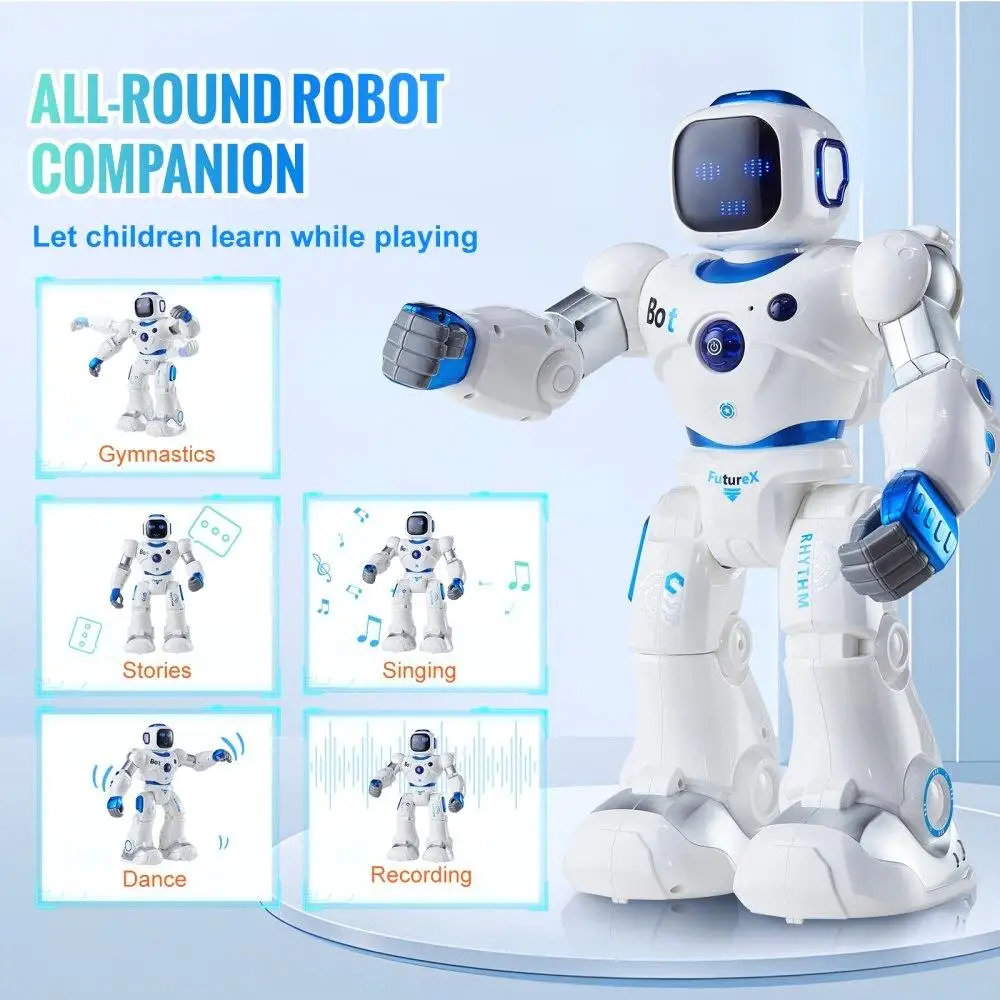 스마트 RC 로봇 장난감 대화 형 춤 말하기 제어 원격 프로그래밍 가능한 App 다기능 교육 선물