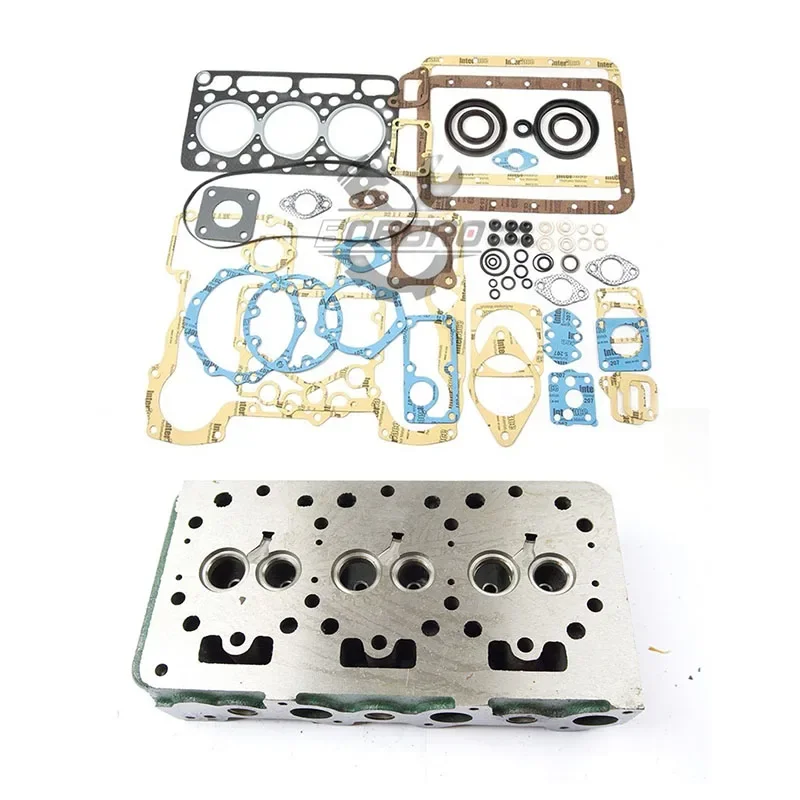 D750 D750-B Cylinder Head With Full Gasket Kit Head Gasket For Kubota Tractor B7100 B5200E RX1500 RX1550 RX155 B1200 L1500 XB-1