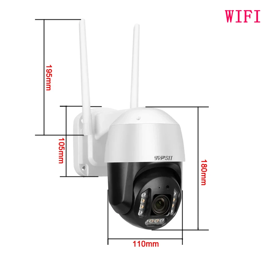 Max.512GB Auto Tracking Cruise H.265+ 5MP Full Color Wide-angle Lens 15X Zoom Audio Rotate  WIFI POE Rj45 PTZ IP Security Camera