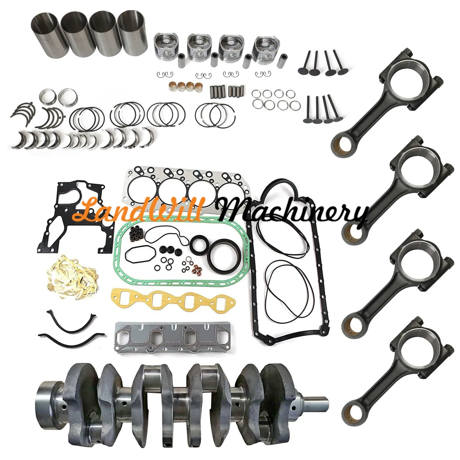Overhaul Rebuild Kit Connecting Rod + Crankshaft Fits For Isuzu 4JG1T Engine