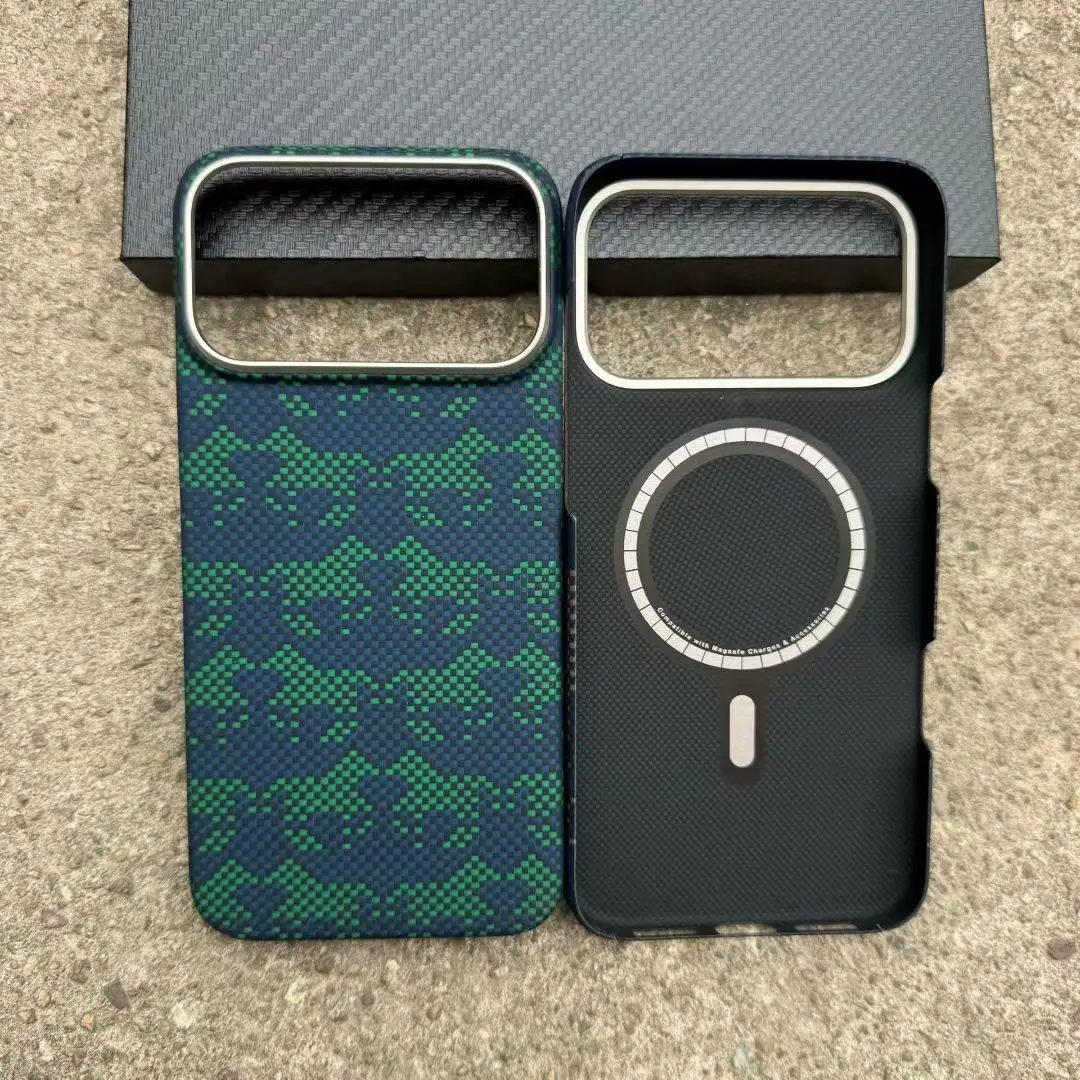 for Magnetic magsafe charger for iPhone 17 pro max carbon fiber case Ultra Thin aramid fiber cover for iPhone 17 pro carbon case