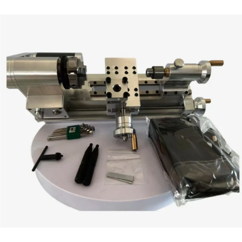Lathe Metal Bench Top Precision DIY Miniature Lathe， for Watchmaking Model Craft Woodworking Hobby Desktop