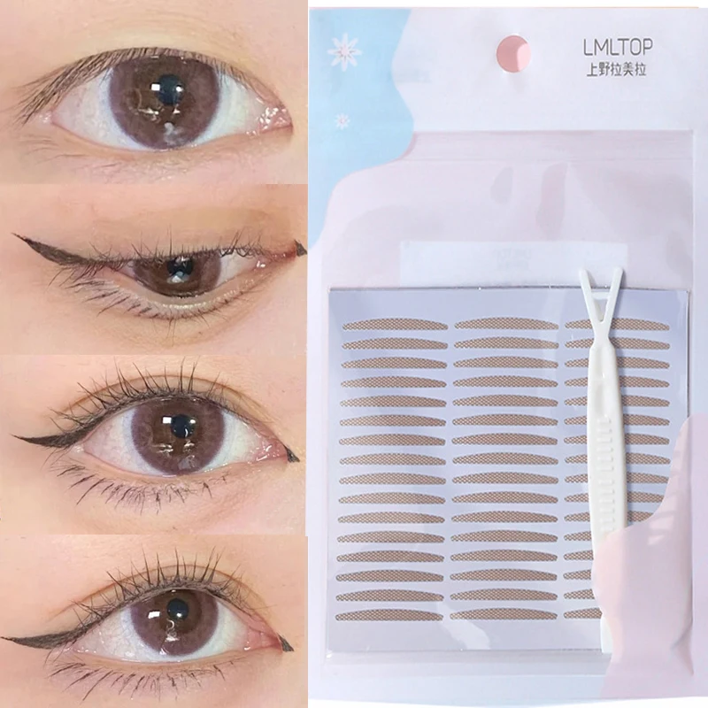 120pcs/bag Invisible Double Eyelid Tape Self Adhesive Natural Big Eyes Lift Non-marking Mesh-Lace Eye Stickers Eyes Makeup Tools