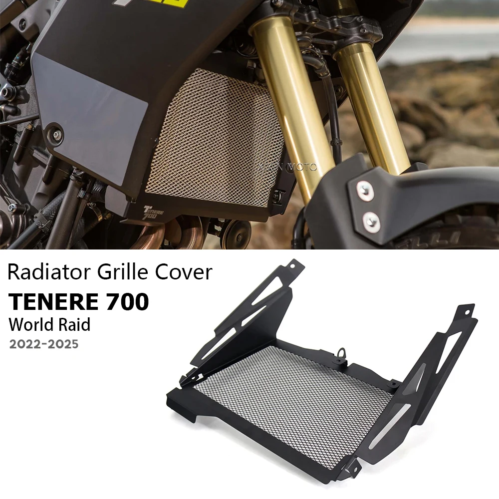 

For Yamaha TENERE 700 Tenere700 World Raid 2022 2023 2024 2025 Motorcycle Radiator Grill Guard Protector Grille Cover