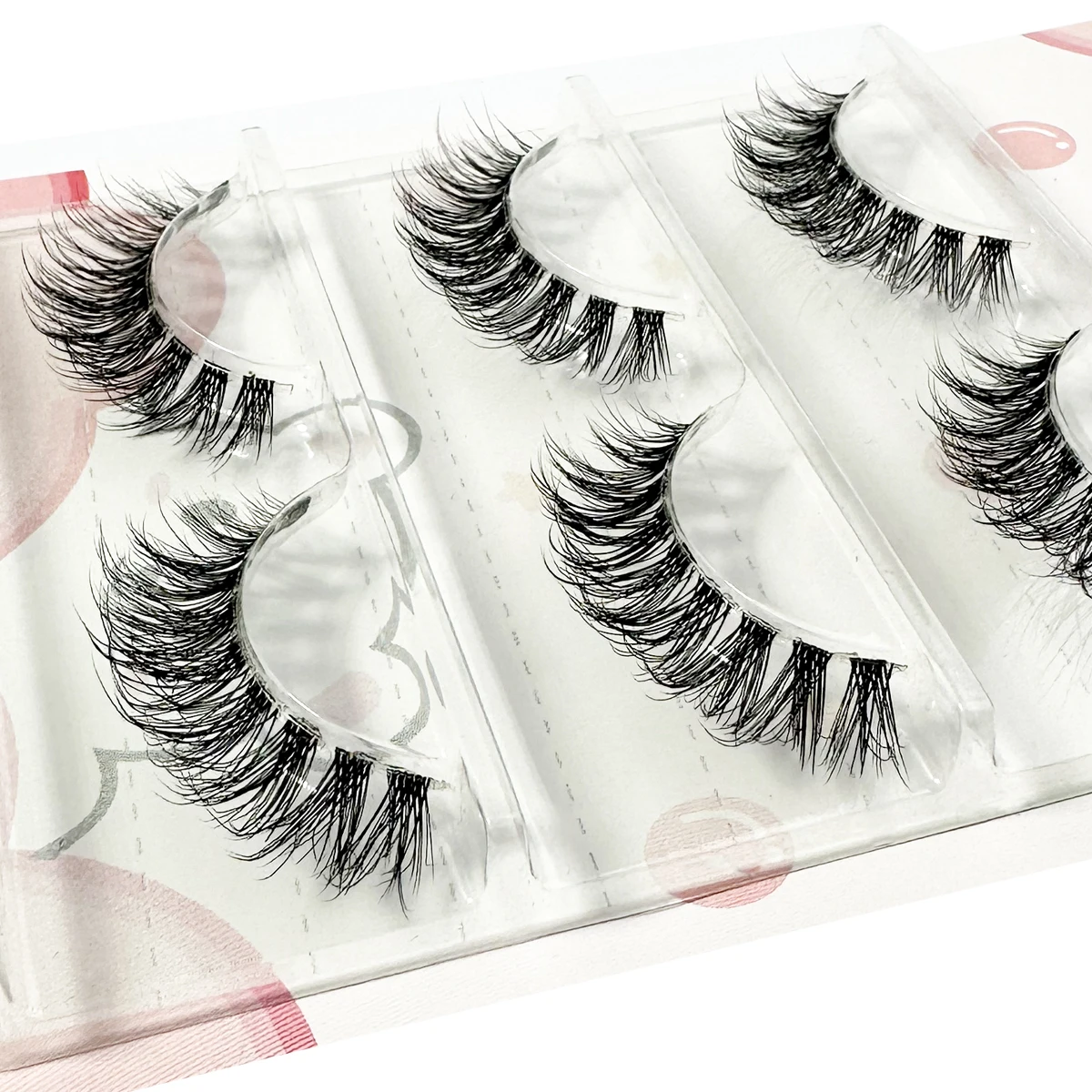 NEW 1/3Pairs Mink Lashes 3D Mink Eyelashes Invisible Band Natural Black Mink False Eyelash Full Strip cilios posticos Reusable