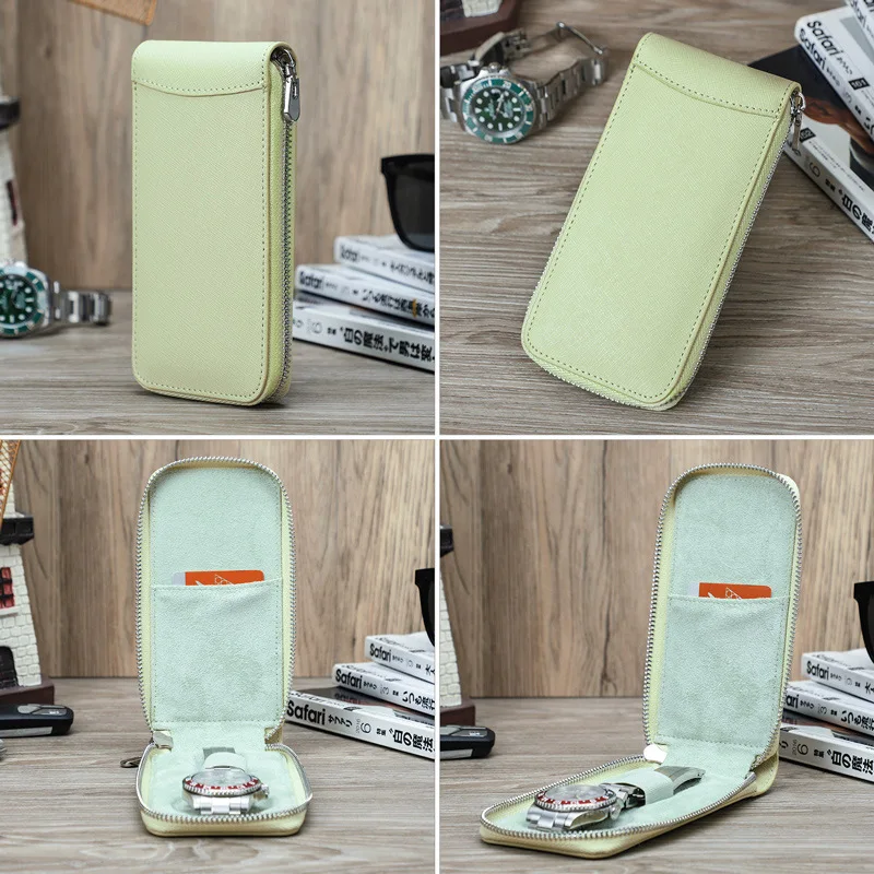 Boat-Shaped Pipe and Smoking Accessories Storage Pouch—Multifunctional Wrist Strap, Travel-Friendly, Genuine Leather Pipe Pouch - view 3